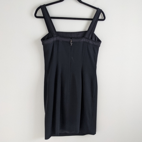 VINTAGE 90s Griffith Grey for St John Wool Formal Dress Classic LBD 8 - Picture 10 of 12